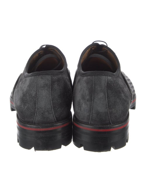 Christian Louboutin Wool Houndstooth Print Derby Shoes