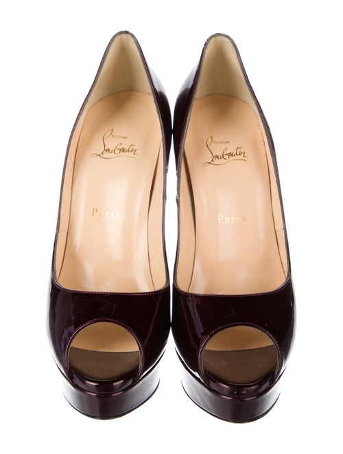 Christian Louboutin Patent Leather Cutout Accent Pumps