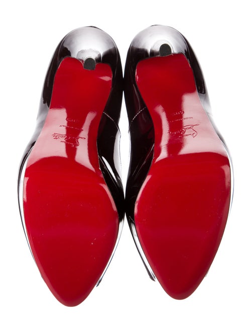 Christian Louboutin Patent Leather Cutout Accent Pumps