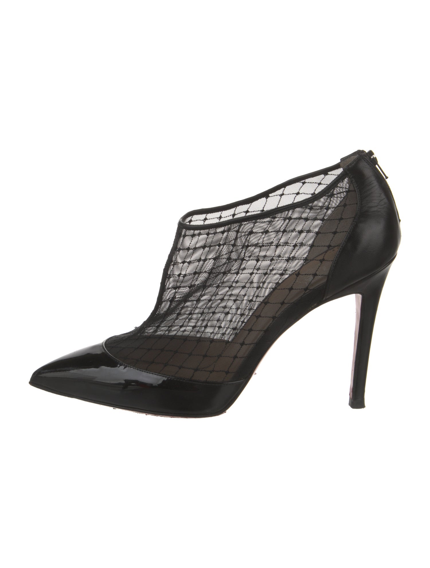 Christian Louboutin Mesh Mesh Accents T-Strap Pumps