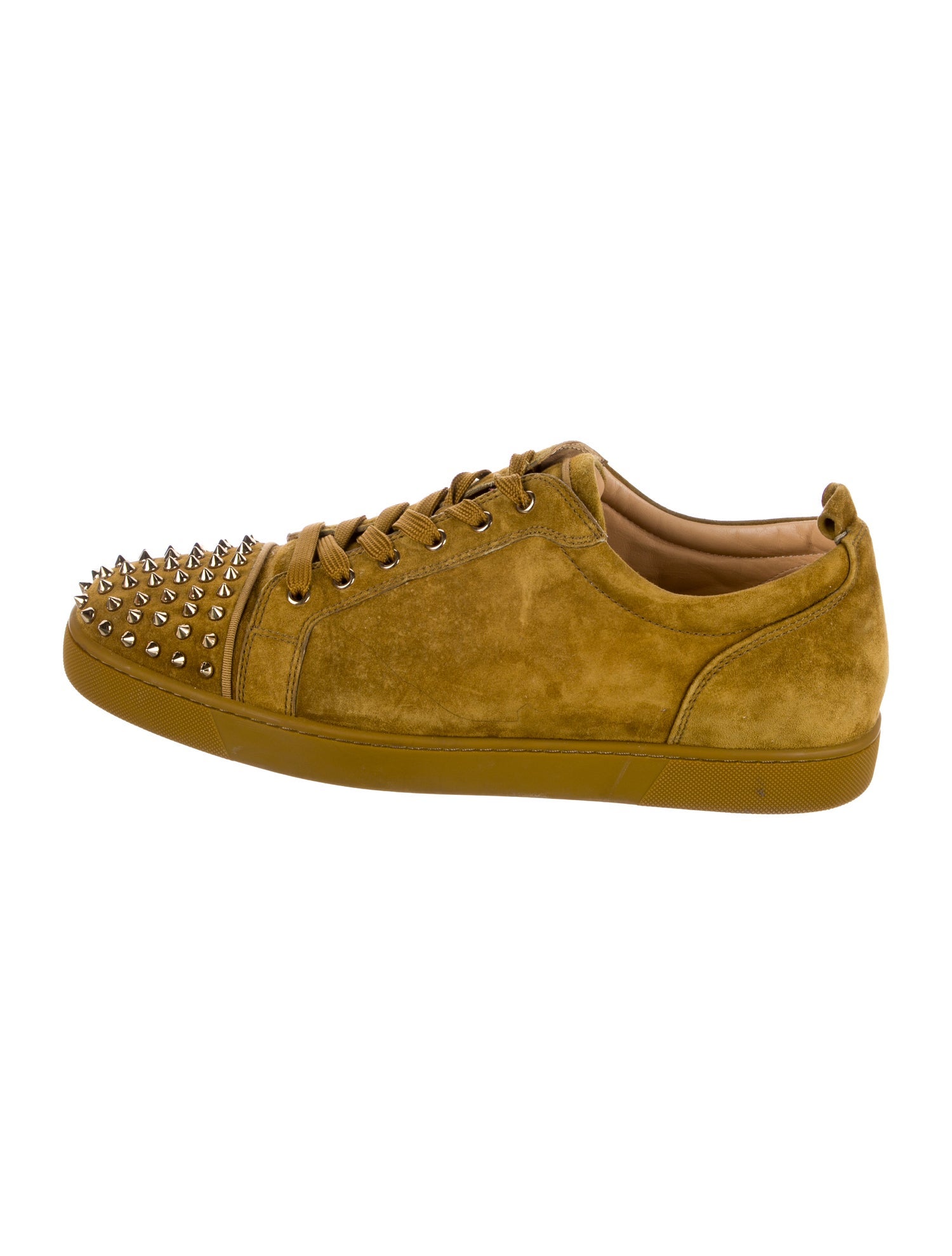 Christian Louboutin Spike Accents Suede Sneakers