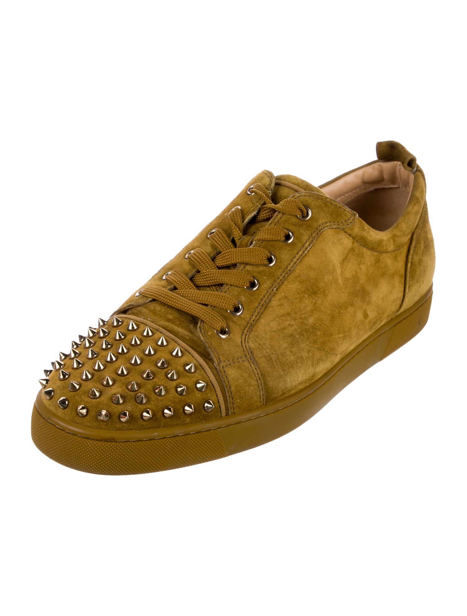 Christian Louboutin Spike Accents Suede Sneakers