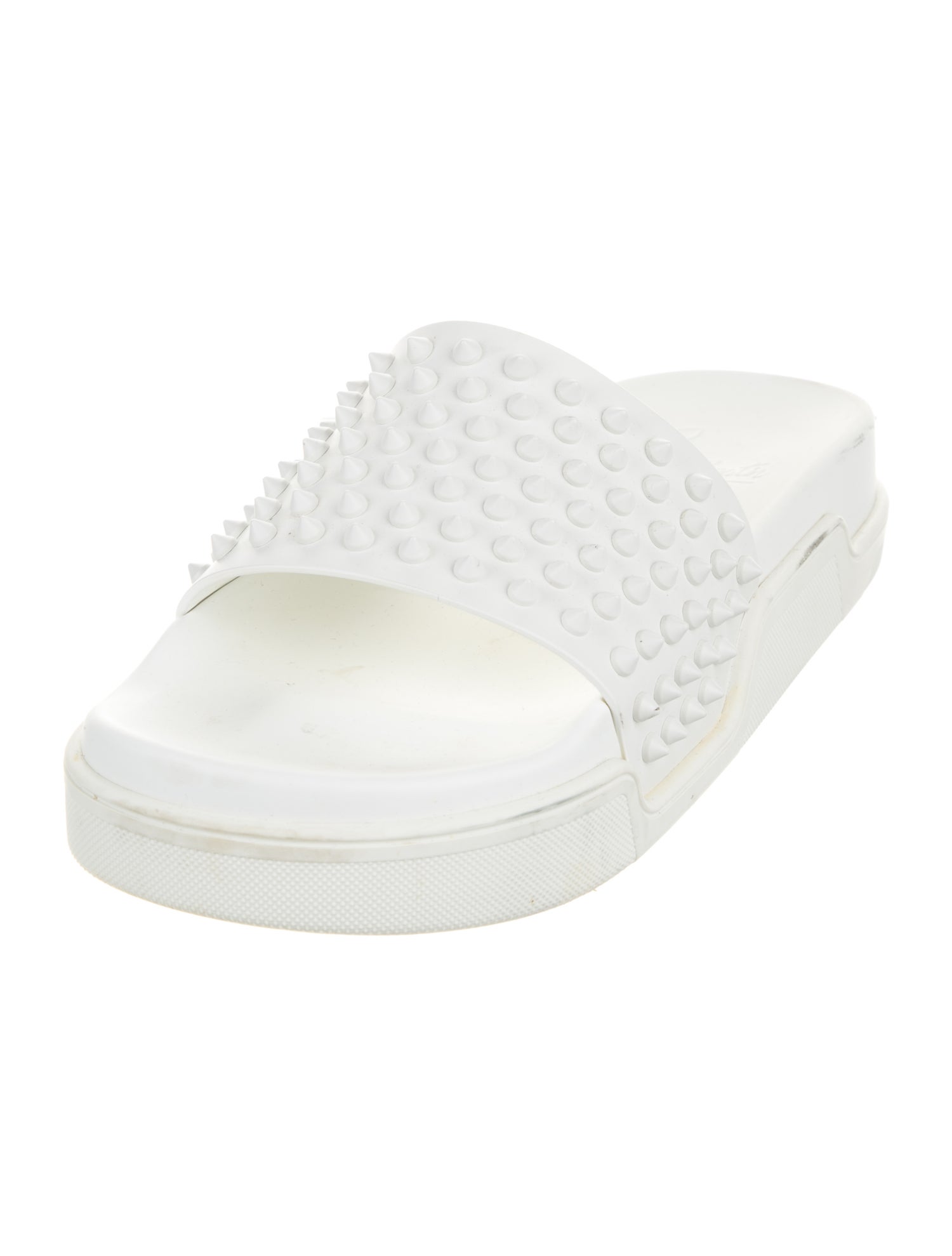 Christian Louboutin Spike Accents Rubber Slides