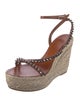 Christian Louboutin Spike Accents Leather Espadrilles