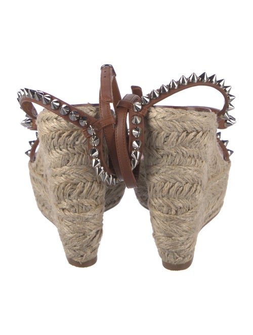 Christian Louboutin Spike Accents Leather Espadrilles