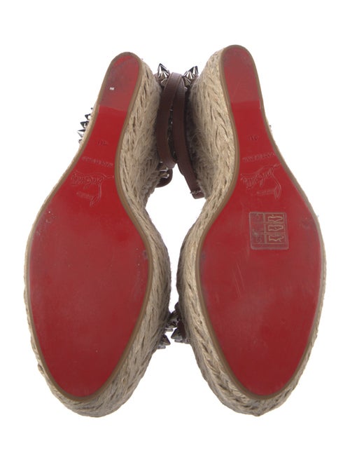 Christian Louboutin Spike Accents Leather Espadrilles