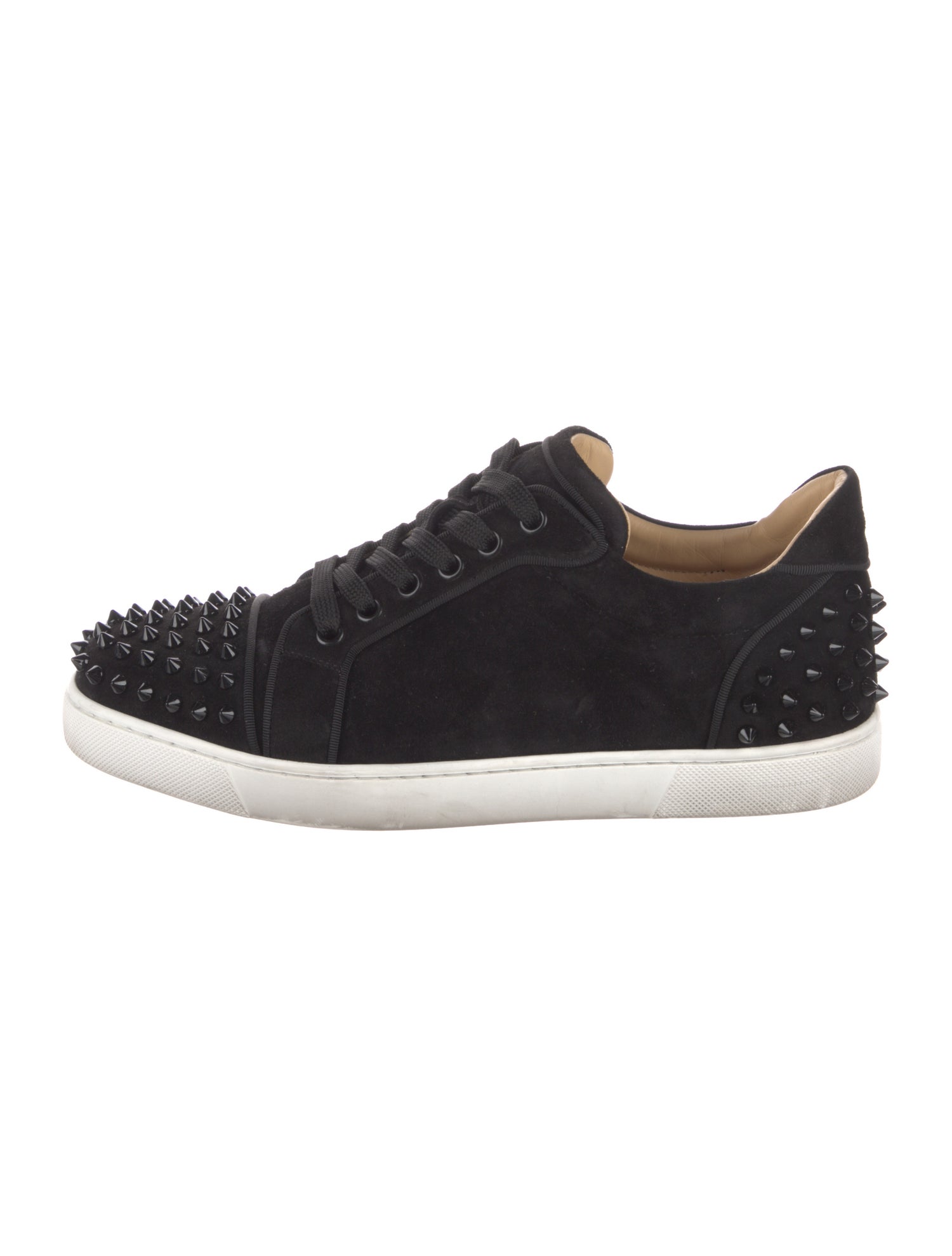 Christian Louboutin Spike Accents Suede Sneakers