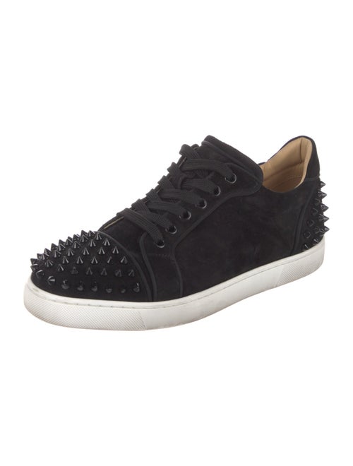 Christian Louboutin Spike Accents Suede Sneakers