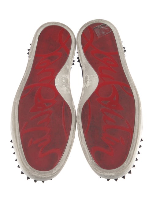 Christian Louboutin Spike Accents Suede Sneakers