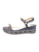 Christian Louboutin Spike Accents Denim Espadrilles