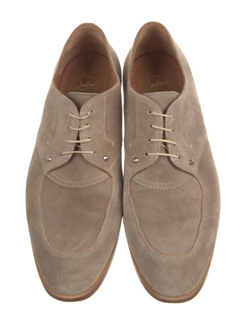Christian Louboutin Suede Studded Accents Derby Shoes