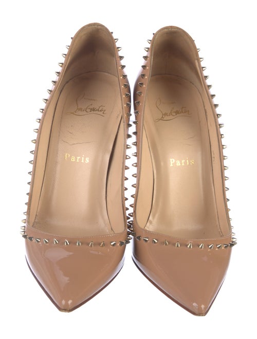 Christian Louboutin Spike Accents Patent Leather Pumps