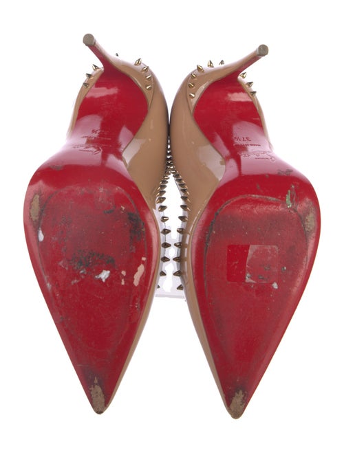 Christian Louboutin Spike Accents Patent Leather Pumps