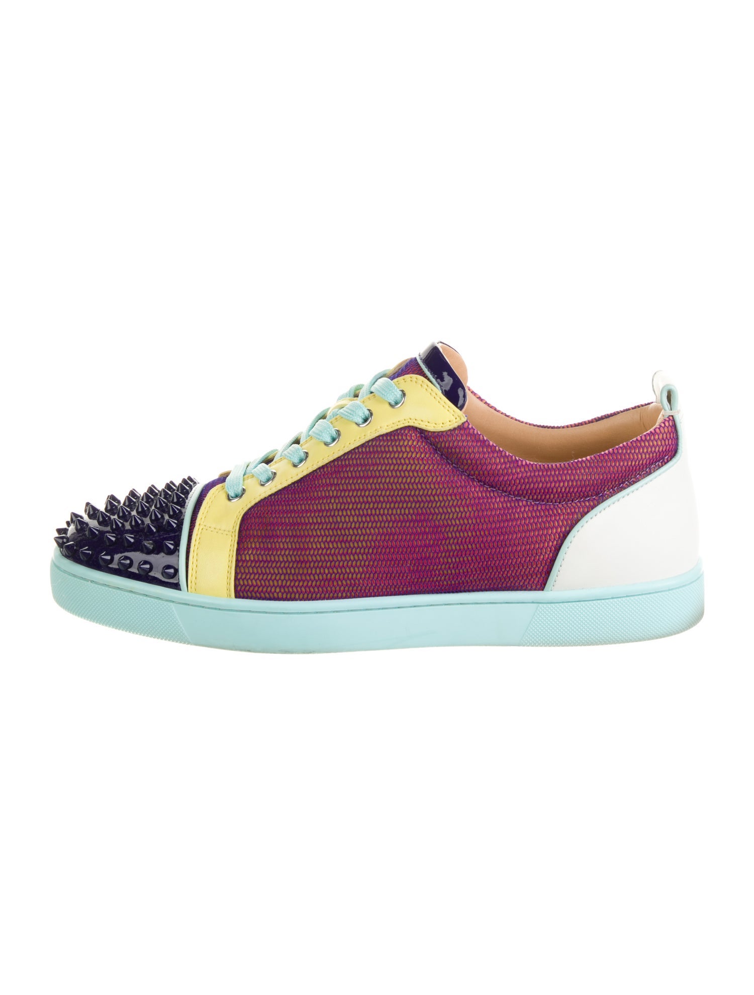Christian Louboutin Spike Accents Mesh Sneakers
