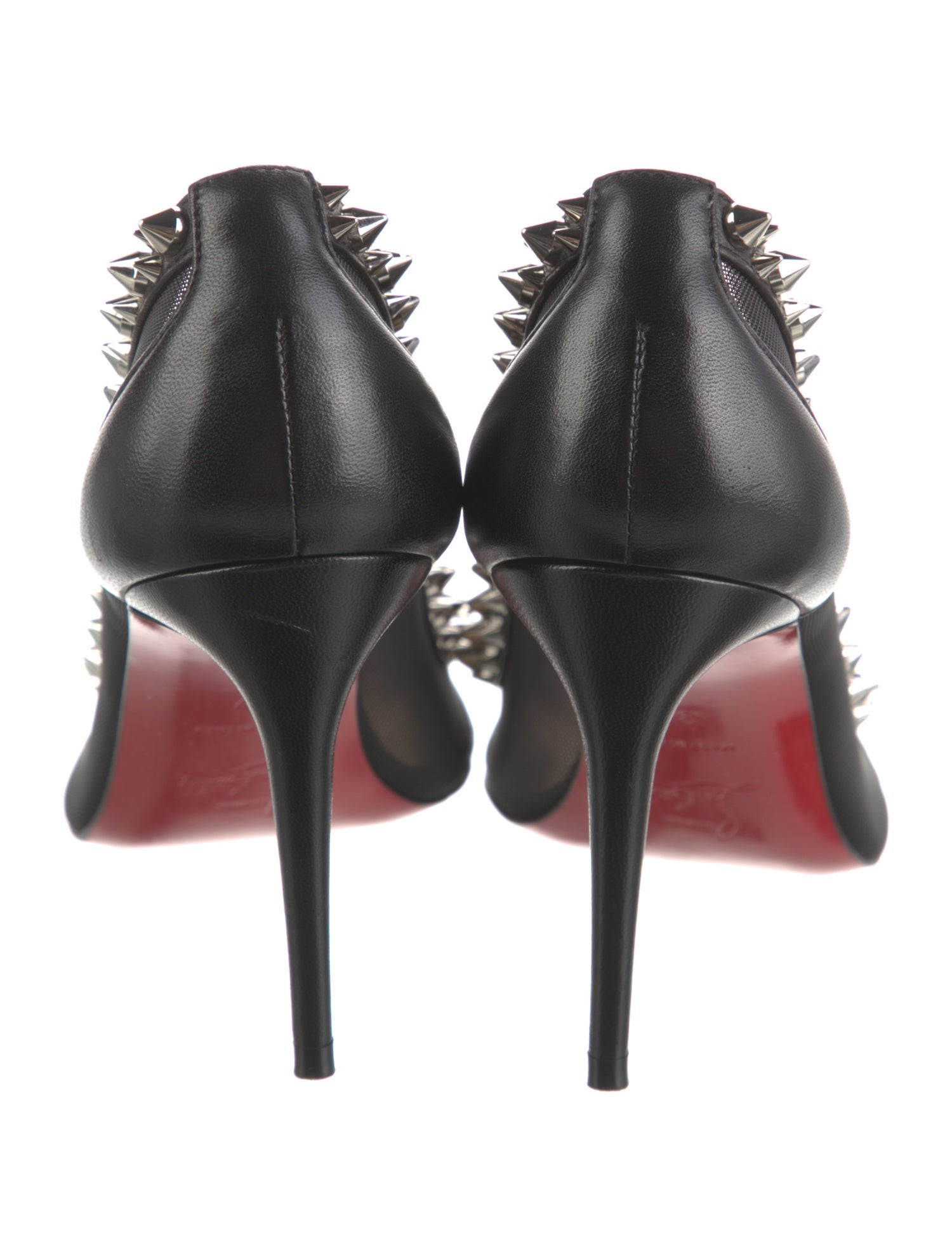 Christian Louboutin Spike Accents Leather Pumps
