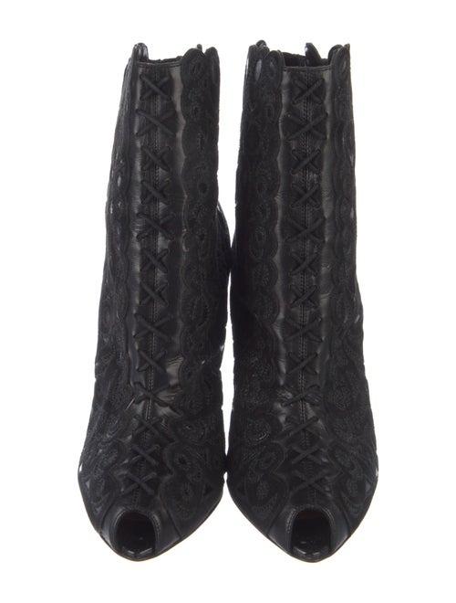 Christian Louboutin Leather Scalloped Accent Pumps