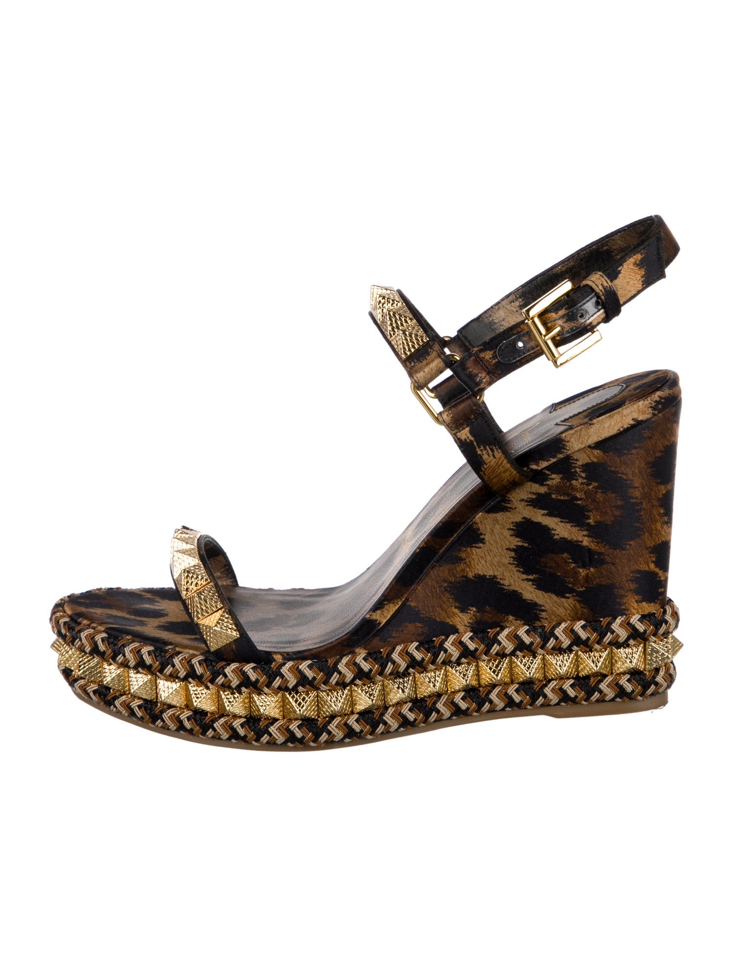 Christian Louboutin Satin Printed Espadrilles