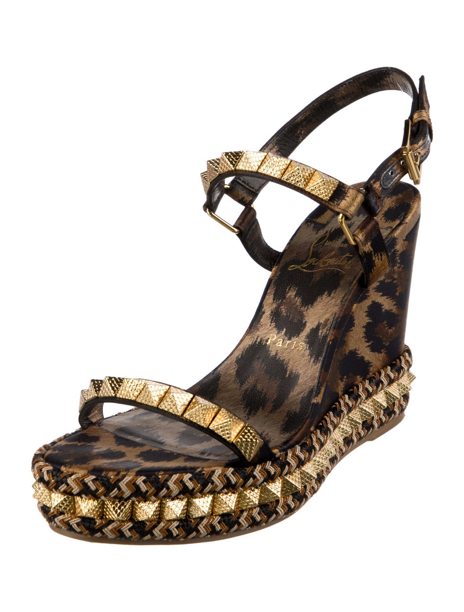 Christian Louboutin Satin Printed Espadrilles