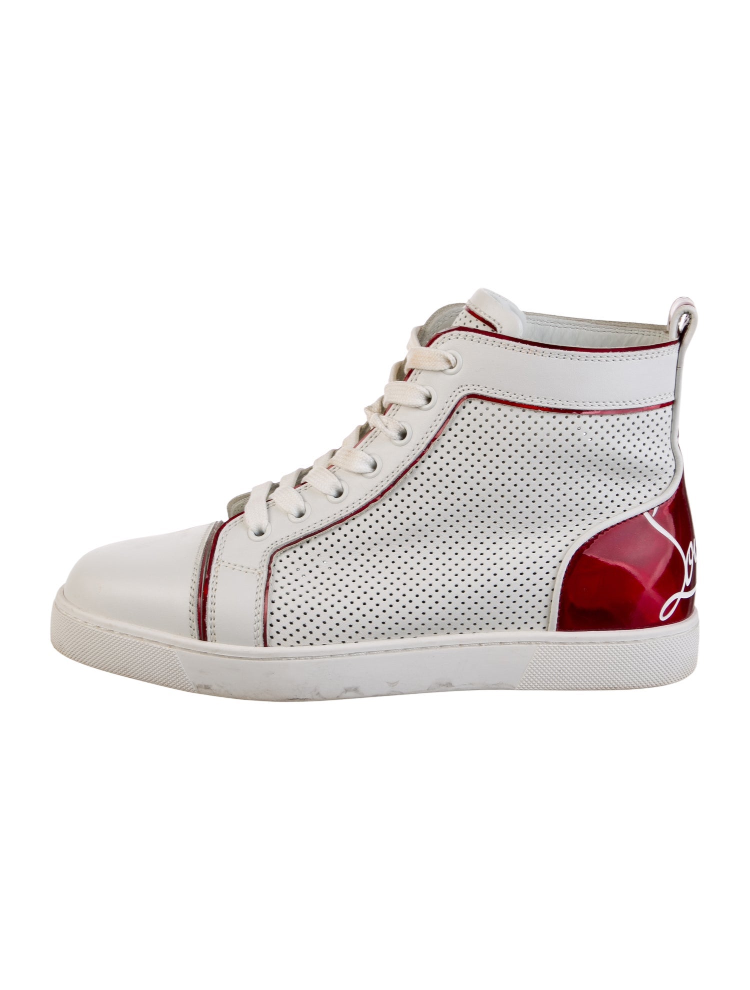Christian Louboutin Leather Colorblock Pattern Sneakers