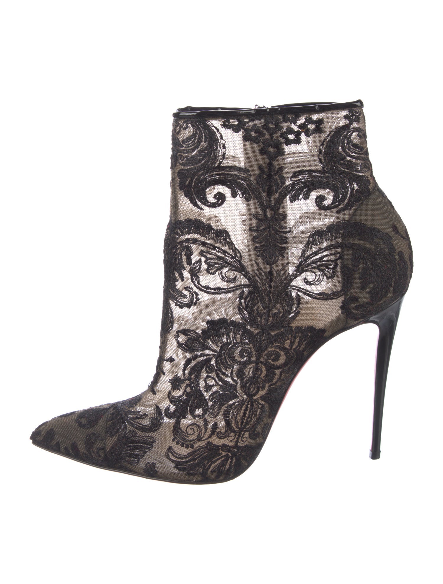 Christian Louboutin Lace Lace Pattern Boots