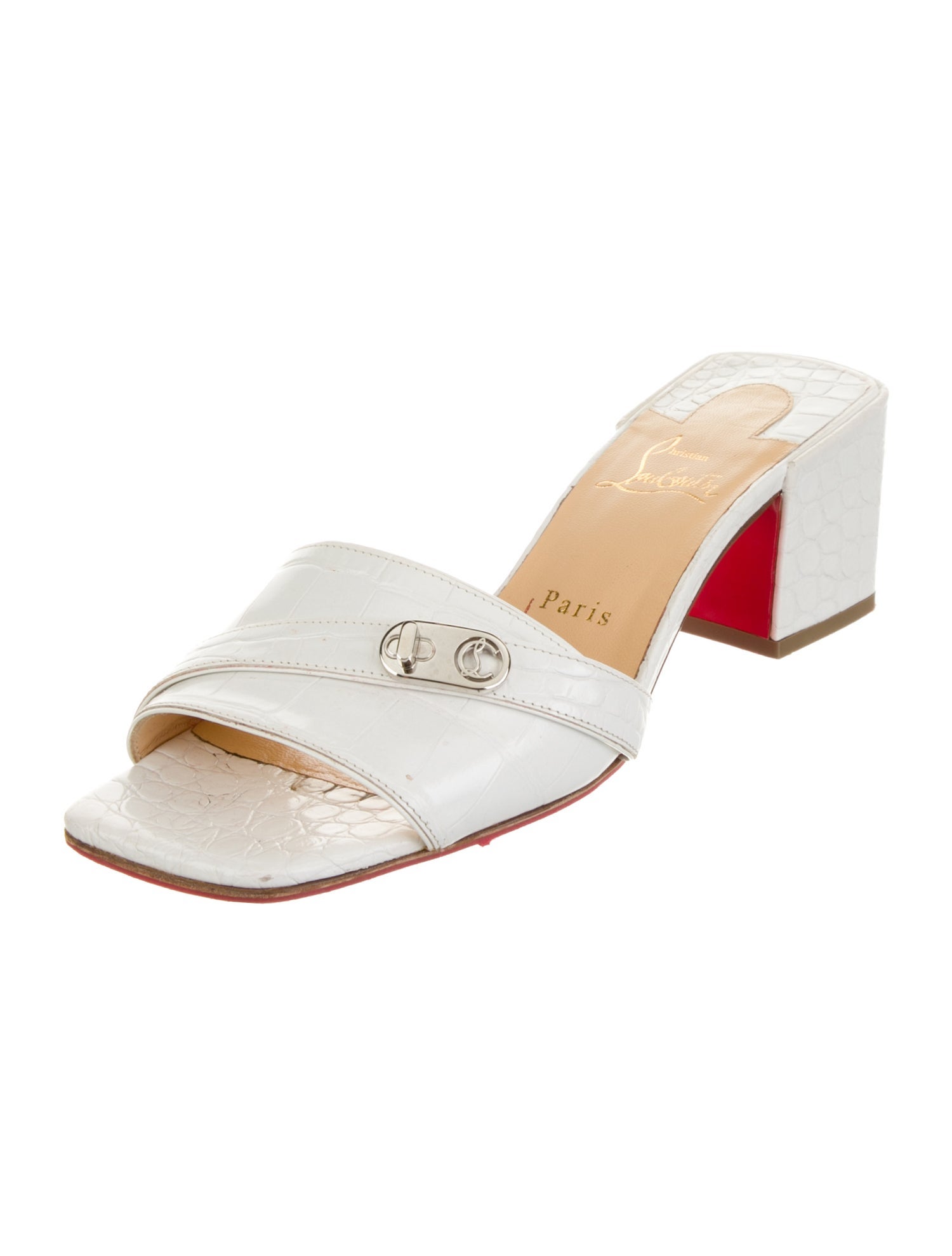 Christian Louboutin Leather Slides