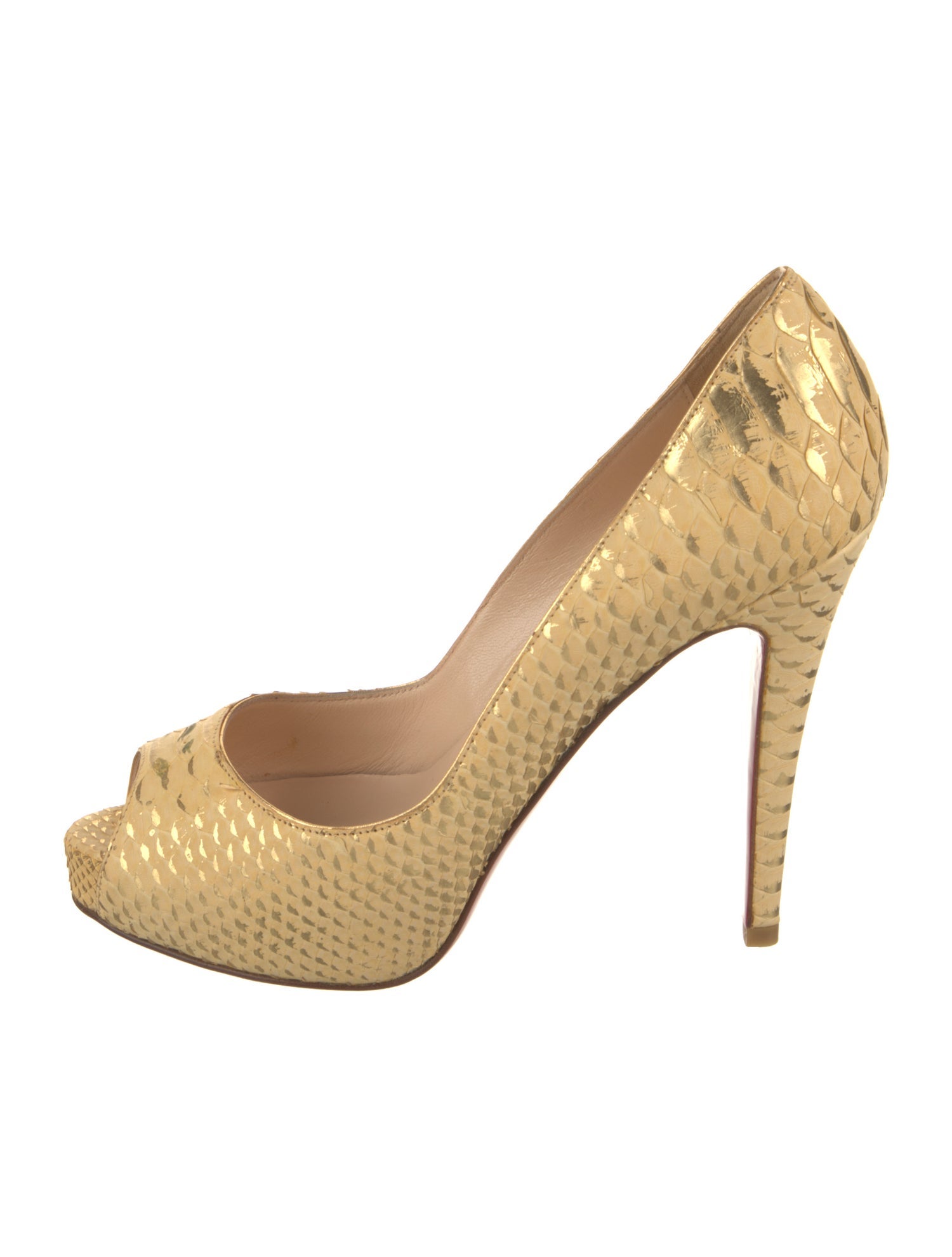 Christian Louboutin Snakeskin Animal Print Pumps