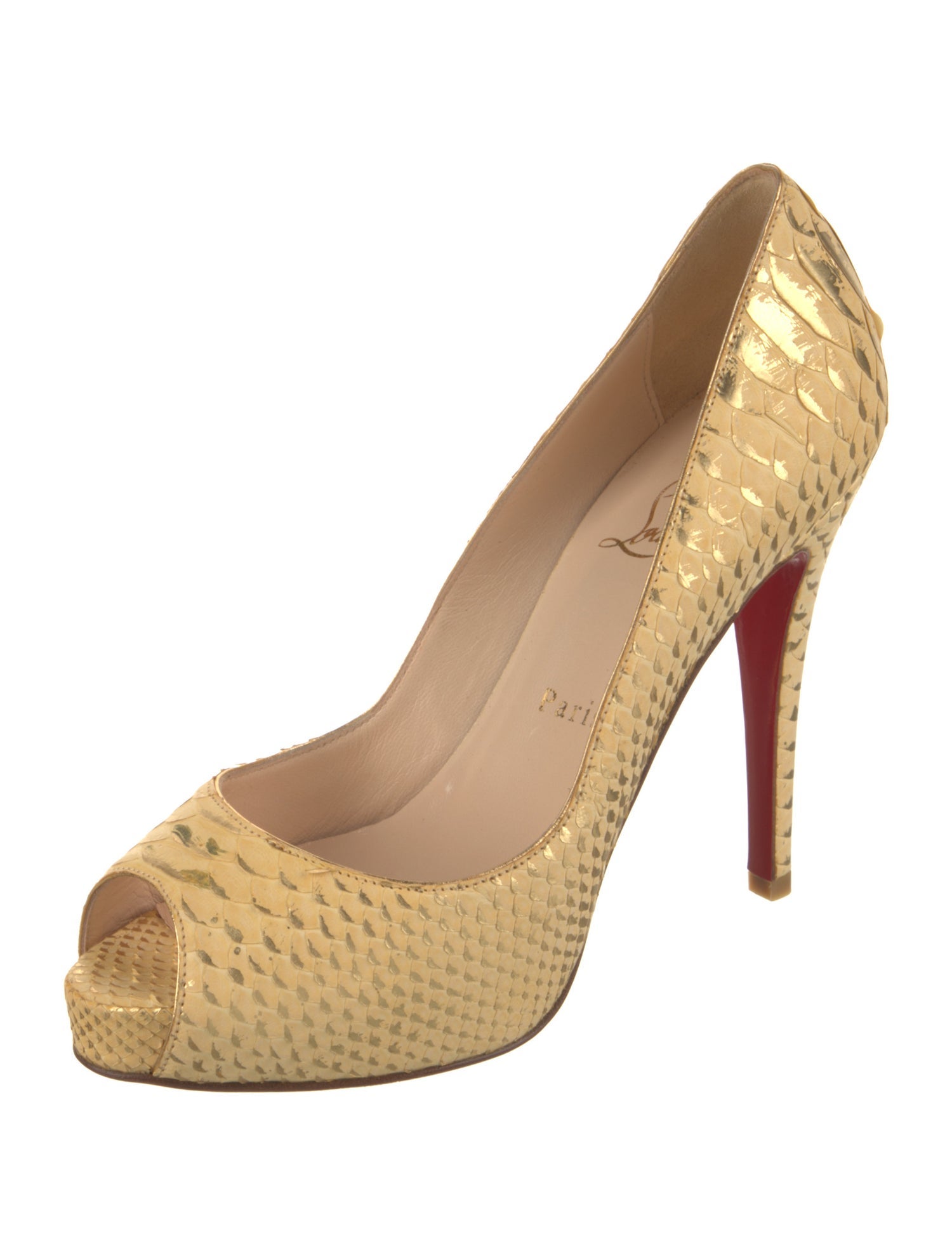 Christian Louboutin Snakeskin Animal Print Pumps