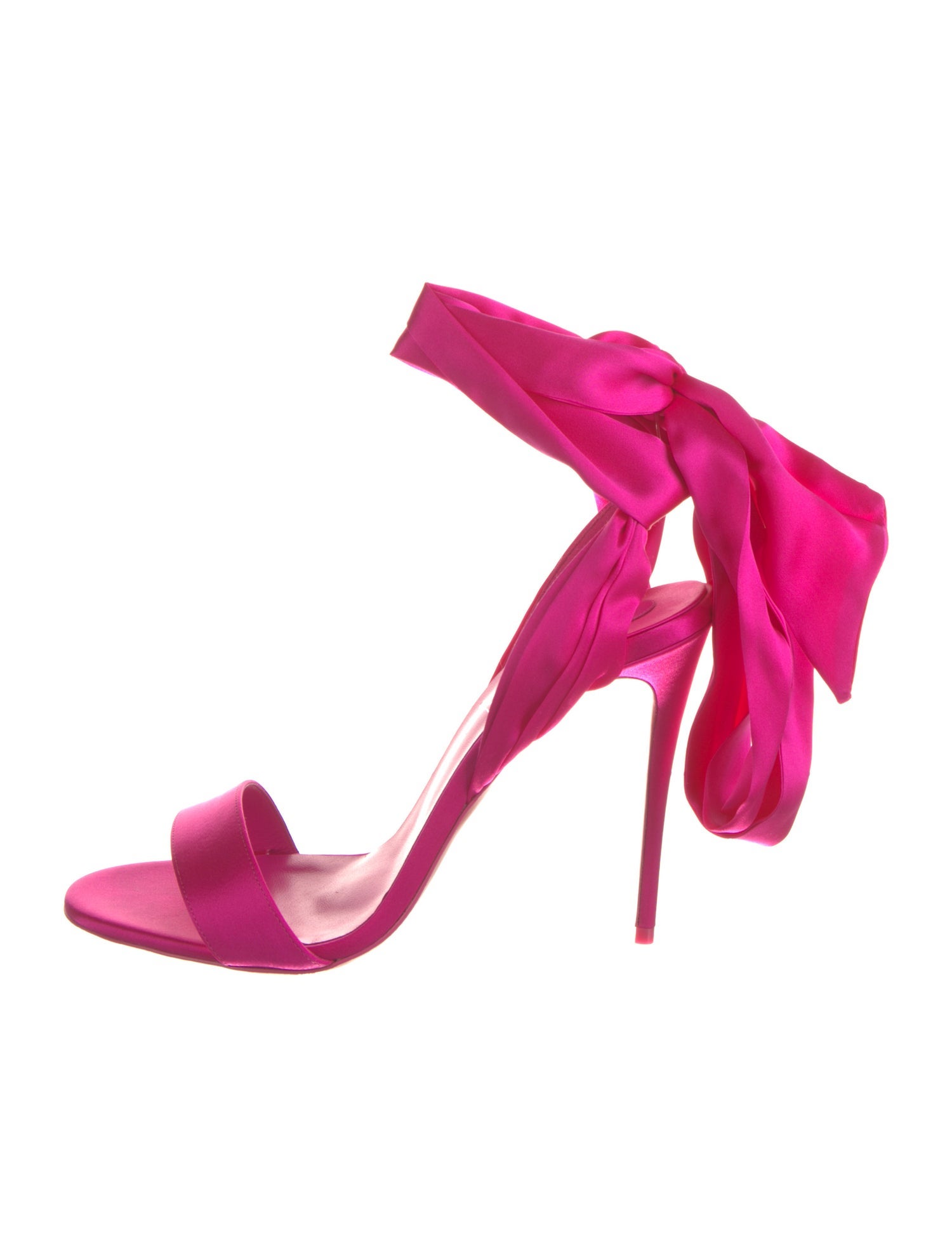 Christian Louboutin Spike Accents Satin Sandals w/ Tags