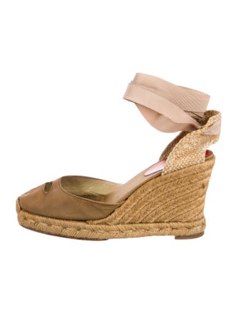 Christian Louboutin Canvas Colorblock Pattern Slingback Pumps