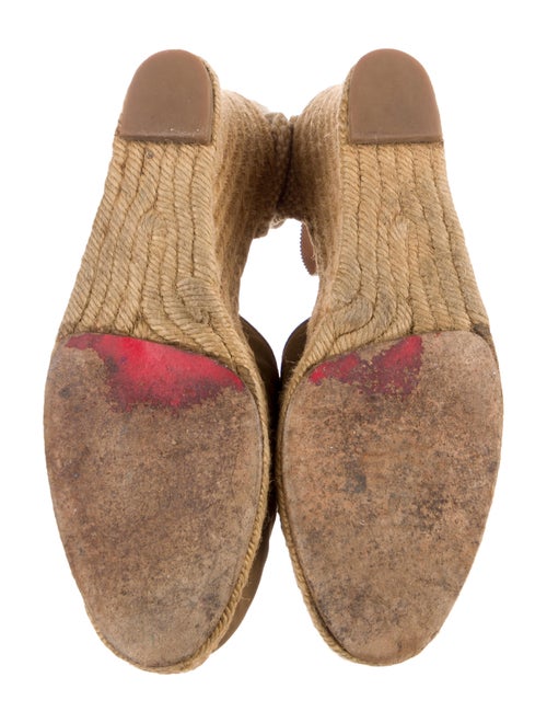 Christian Louboutin Canvas Colorblock Pattern Slingback Pumps