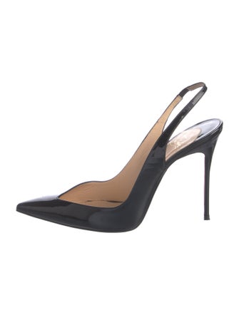 Christian Louboutin Patent Leather Slingback Pumps