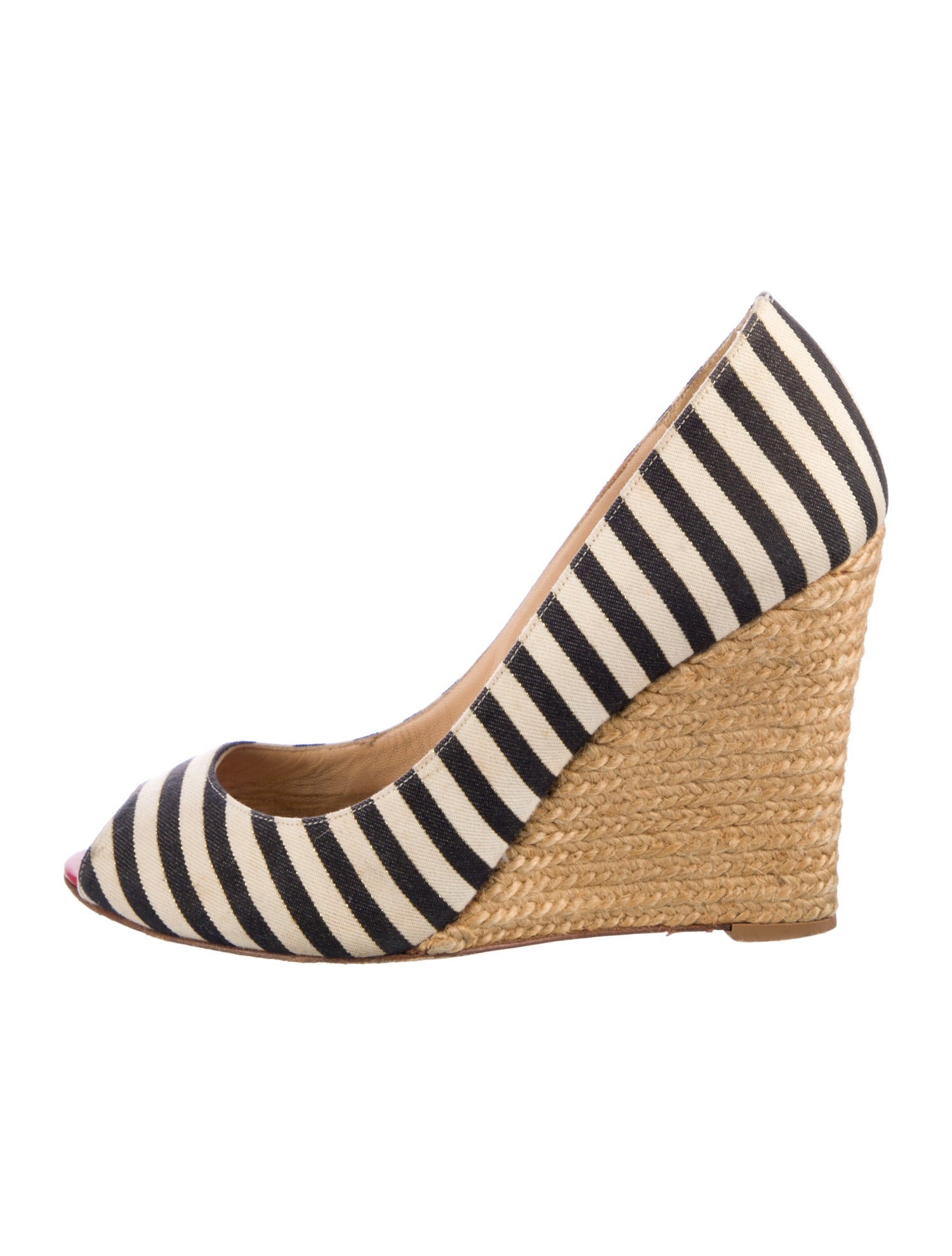 Christian Louboutin Canvas Striped Pumps