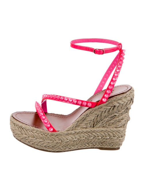 Christian Louboutin Spike Accents Leather Espadrilles