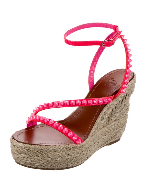 Christian Louboutin Spike Accents Leather Espadrilles