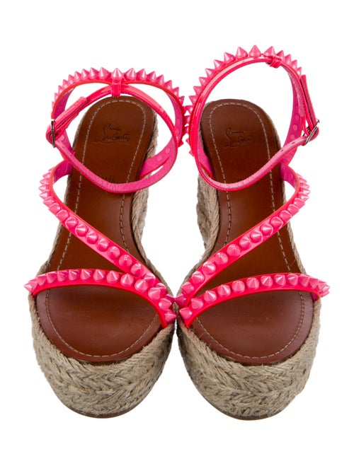 Christian Louboutin Spike Accents Leather Espadrilles