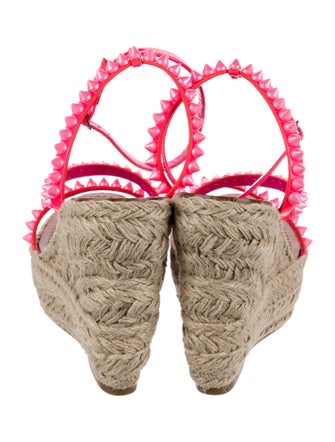 Christian Louboutin Spike Accents Leather Espadrilles