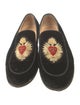 Christian Louboutin Velvet Graphic Print Loafers