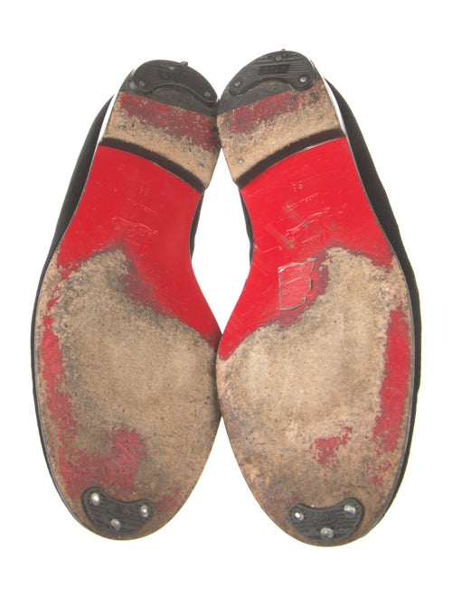 Christian Louboutin Velvet Graphic Print Loafers
