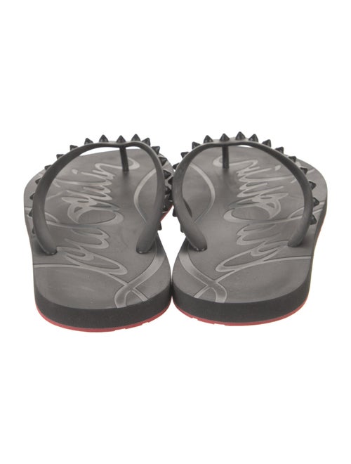 Christian Louboutin Spike Accents Rubber Flip Flops