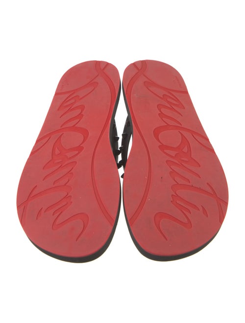 Christian Louboutin Spike Accents Rubber Flip Flops