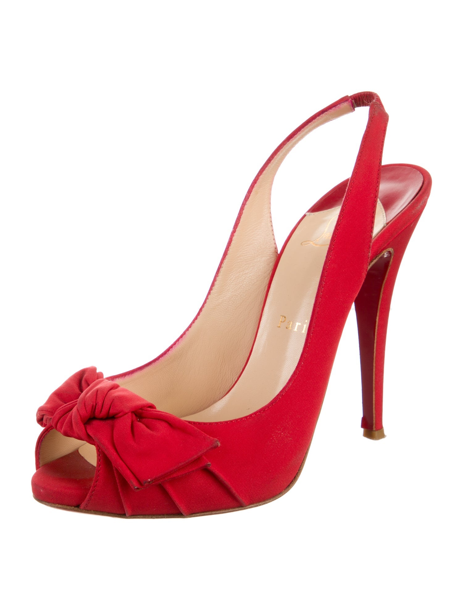 Christian Louboutin Bow Accents Slingback Sandals