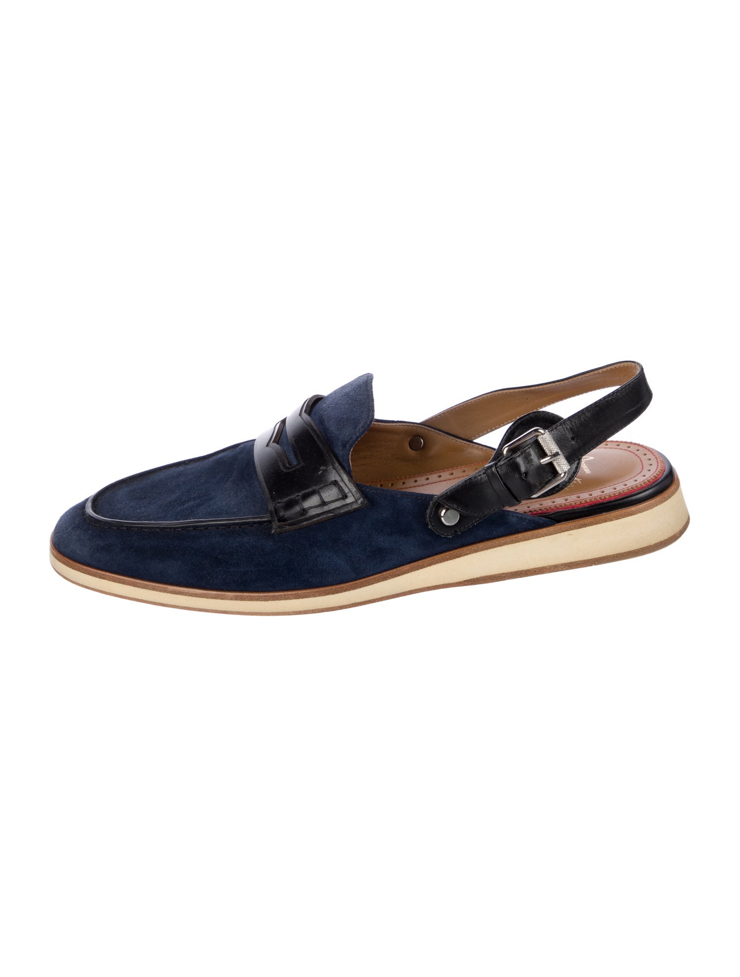 Christian Louboutin Suede Leather Trim Embellishment Boat Shoes