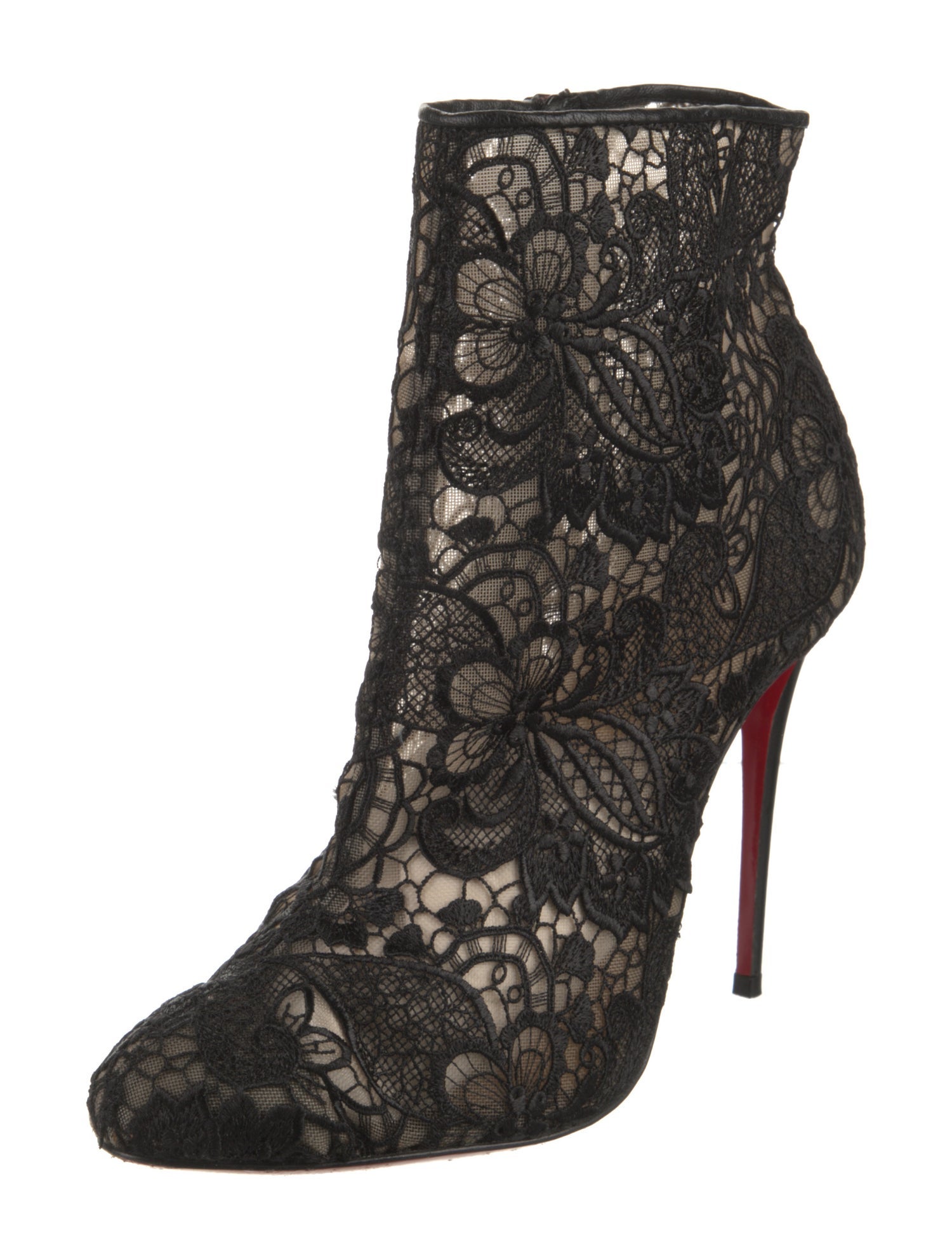 Christian Louboutin Lace Lace Pattern Boots