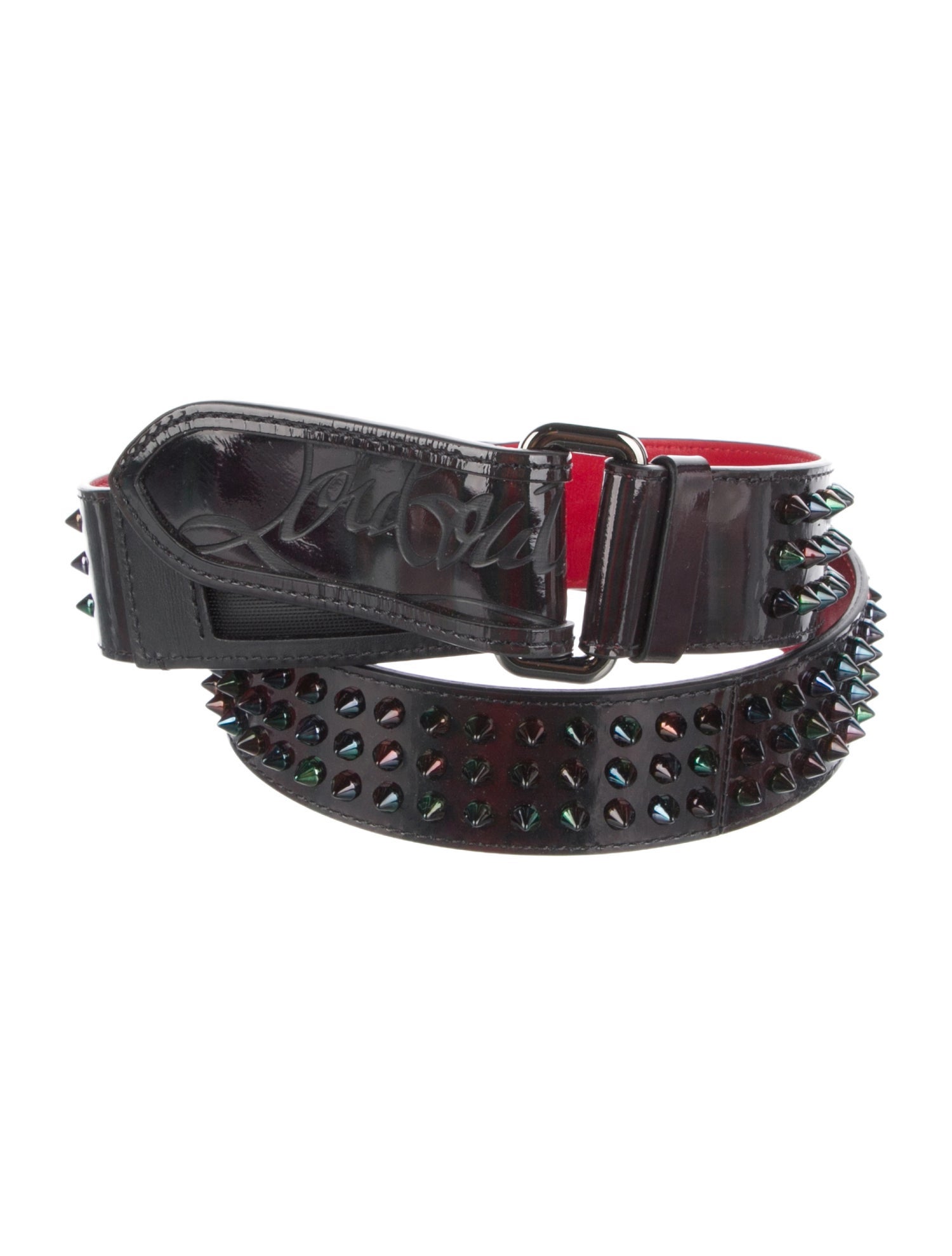 Christian Louboutin Leather Studded Accents Belt