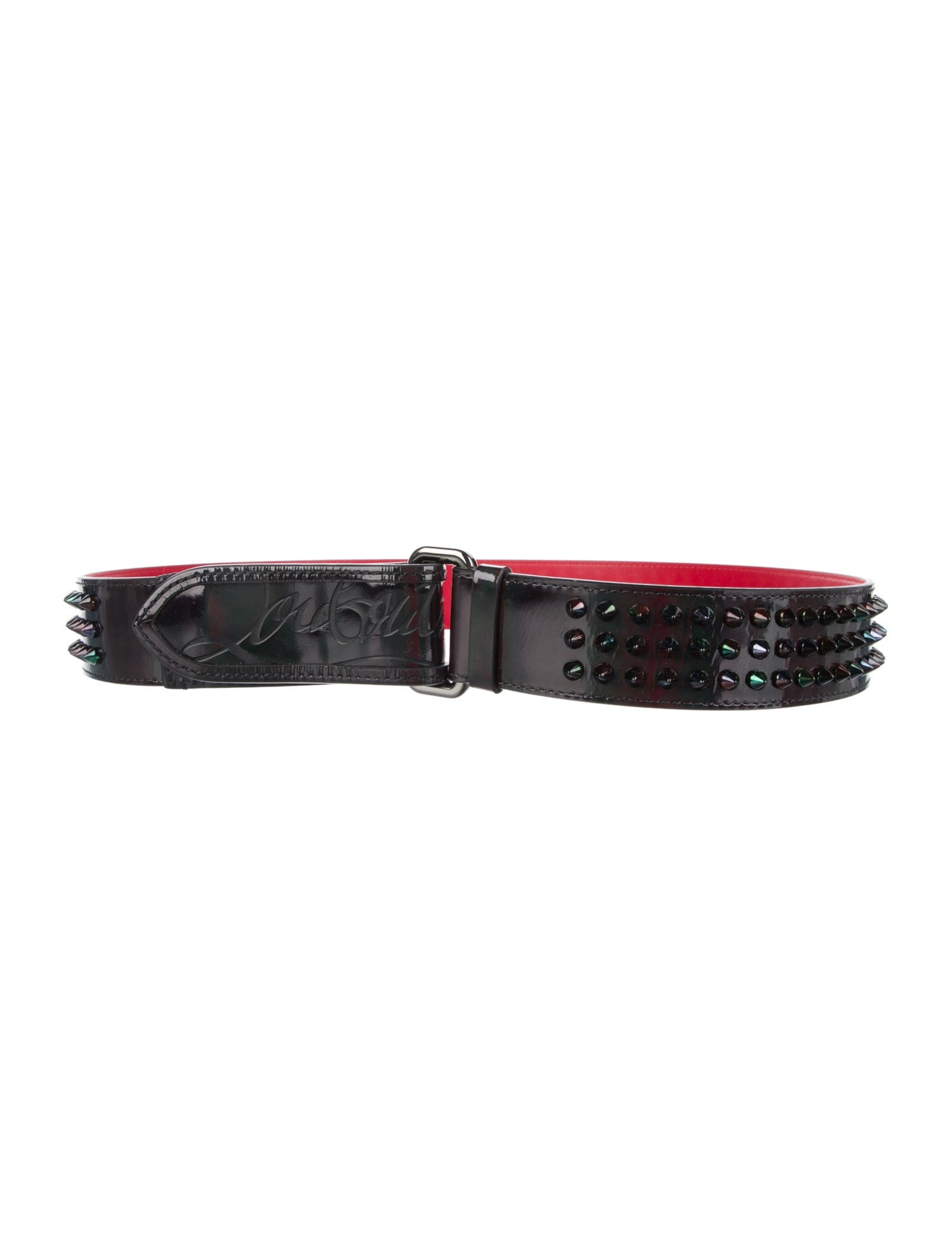 Christian Louboutin Leather Studded Accents Belt