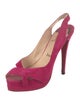 Christian Louboutin Suede Slingback Pumps