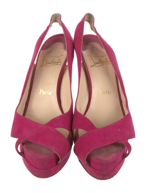 Christian Louboutin Suede Slingback Pumps