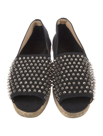 Christian Louboutin Canvas Colorblock Pattern Espadrilles