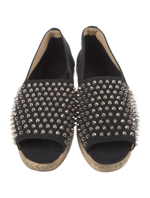 Christian Louboutin Canvas Colorblock Pattern Espadrilles