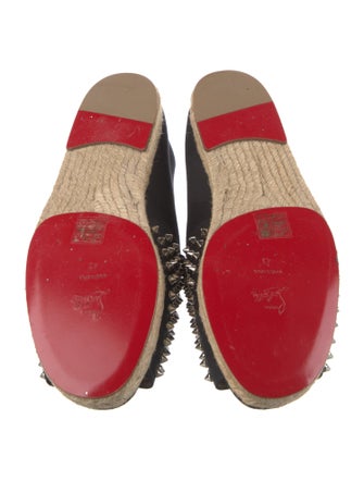 Christian Louboutin Canvas Colorblock Pattern Espadrilles